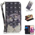 For Xiaomi Redmi Note 10 4G / Note 10S 3D Painted Pattern Magnetic Attraction Horizontal Flip Leather Case with Holder & Card Slot & Wallet & Lanyard(Embrace Cat) - 1