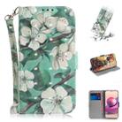 For Xiaomi Redmi Note 10 4G / Note 10S 3D Painted Pattern Magnetic Attraction Horizontal Flip Leather Case with Holder & Card Slot & Wallet & Lanyard(Watercolor Flowers) - 1