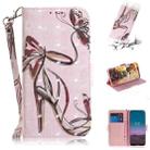 For Nokia 5.4 3D Painted Pattern Magnetic Attraction Horizontal Flip Leather Case with Holder & Card Slot & Wallet & Lanyard(Butterfly High Heels) - 1