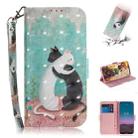 For Nokia 5.4 3D Painted Pattern Magnetic Attraction Horizontal Flip Leather Case with Holder & Card Slot & Wallet & Lanyard(Black White Cat) - 1