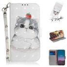 For Nokia 5.4 3D Painted Pattern Magnetic Attraction Horizontal Flip Leather Case with Holder & Card Slot & Wallet & Lanyard(Cute Cat) - 1