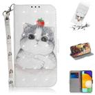 For Samsung Galaxy A72 5G / 4G 3D Painted Pattern Magnetic Attraction Horizontal Flip Leather Case with Holder & Card Slot & Wallet & Lanyard(Cute Cat) - 1