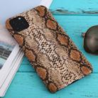 For iPhone 11 Pro Max Snakeskin Pattern Paste Skin Protective Case(Brown) - 1