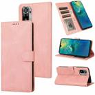 For Xiaomi Redmi Note 10 Fantasy Classic Skin-feel Calfskin Texture Magnetic Buckle Horizontal Flip PU Leather Case with Holder & Card Slot & Wallet(Rose Gold) - 1