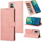 For Xiaomi Redmi Note 10 Pro Fantasy Classic Skin-feel Calfskin Texture Magnetic Buckle Horizontal Flip PU Leather Case with Holder & Card Slot & Wallet(Rose Gold) - 1