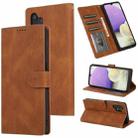 For Samsung Galaxy A32 Fantasy Classic Skin-feel Calfskin Texture Magnetic Buckle Horizontal Flip PU Leather Case with Holder & Card Slot & Wallet(Brown) - 1