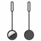 String Silica Gel Anti-scratch Shockproof Protective Cover For AirTag(Black) - 1