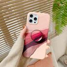 For iPhone 11 Watercolor Painting Series Half Coverage IMD Workmanship Protective Case with Folding Holder (DX-52) - 1