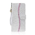 For Samsung Galaxy A32 4G Glitter Powder Horizontal Flip Leather Case with Card Slots & Holder & Lanyard(Silver) - 2