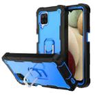 For Samsung Galaxy A12 5G PC + Rubber 3-layers Shockproof Protective Case with Rotating Holder(Black + Blue) - 1