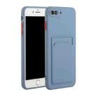 Card Slot Design Shockproof TPU Protective Case For iPhone 8 & 7(Gray) - 1