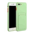 Card Slot Design Shockproof TPU Protective Case For iPhone 8 Plus & 7 Plus(Green) - 1