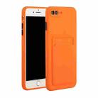 Card Slot Design Shockproof TPU Protective Case For iPhone 8 Plus & 7 Plus(Orange) - 1
