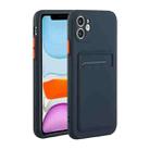 Card Slot Design Shockproof TPU Protective Case For iPhone 11(Dark Blue) - 1