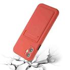 Card Slot Design Shockproof TPU Protective Case For iPhone 11(Plum Red) - 4