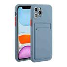 Card Slot Design Shockproof TPU Protective Case For iPhone 11 Pro(Gray) - 1