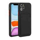 Card Slot Design Shockproof TPU Protective Case For iPhone 11 Pro(Black) - 1