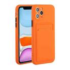 Card Slot Design Shockproof TPU Protective Case For iPhone 11 Pro(Orange) - 1