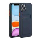 For iPhone 12 Pro Card Slot Design Shockproof TPU Protective Case(Dark Blue) - 1