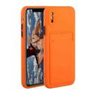 For iPhone XS Max Card Slot Design Shockproof TPU Protective Case(Orange) - 1