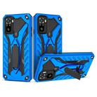 For Xiaomi Redmi Note 10 Shockproof TPU + PC Protective Case with Holder(Blue) - 1