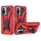 For Xiaomi Redmi Note 10 Pro Shockproof TPU + PC Protective Case with Holder(Red) - 1