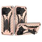 For Xiaomi Mi 11 Shockproof TPU + PC Protective Case with Holder(Rose Gold) - 1