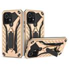 For Xiaomi Mi 11 Shockproof TPU + PC Protective Case with Holder(Gold) - 1