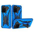 For Xiaomi Redmi K40 Pro / Redmi K40 Shockproof TPU + PC Protective Case with Holder(Blue) - 1