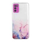 For Samsung Galaxy A02s (Indian Version) Hollow Marble Pattern TPU Precise Hole Protective Case(Pink) - 1