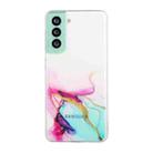 For Samsung Galaxy A72 5G / 4G Hollow Marble Pattern TPU Precise Hole Protective Case(Green) - 1