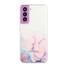 For Samsung Galaxy A72 5G / 4G Hollow Marble Pattern TPU Precise Hole Protective Case(Pink) - 1