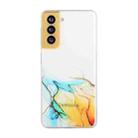 For Samsung Galaxy A72 5G / 4G Hollow Marble Pattern TPU Precise Hole Protective Case(Yellow) - 1