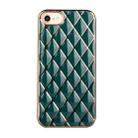 Electroplated Rhombic Pattern Sheepskin TPU Protective Case For iPhone 6(Dark Green) - 1