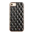 Electroplated Rhombic Pattern Sheepskin TPU Protective Case For iPhone 6(Black) - 1