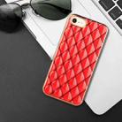 Electroplated Rhombic Pattern Sheepskin TPU Protective Case For iPhone 8 Plus / 7 Plus(Red) - 3