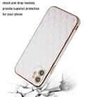For iPhone 11 Electroplated Rhombic Pattern Sheepskin TPU Protective Case (White) - 4