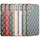For iPhone 11 Pro Electroplated Rhombic Pattern Sheepskin TPU Protective Case (Grey Green) - 5