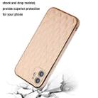 For iPhone 12 Electroplated Rhombic Pattern Sheepskin TPU Protective Case(Pink) - 4