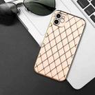 For iPhone 12 Electroplated Rhombic Pattern Sheepskin TPU Protective Case(Pink) - 5