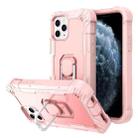 For iPhone 11 Pro PC + Rubber 3-layers Shockproof Protective Case with Rotating Holder (Rose Gold) - 1
