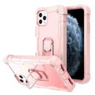 For iPhone 11 Pro Max PC + Rubber 3-layers Shockproof Protective Case with Rotating Holder (Rose Gold) - 1