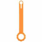 Shockproof Anti-scratch Flower Shape Silicone Protective Case Cover with Hang Loop For AirTag(Orange) - 1