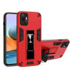 For Xiaomi Redmi Note 10 Pro 2 in 1 PC + TPU Shockproof Protective Case with Invisible Holder(Red) - 1
