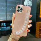 For iPhone 11 Pro Max Dream Color Bracelet Transparent Protective Case (Pink) - 1