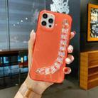 For iPhone 12 Pro Max Dream Color Bracelet Transparent Protective Case(Orange) - 1