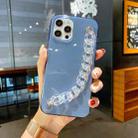 For iPhone 12 Pro Max Dream Color Bracelet Transparent Protective Case(Blue) - 1