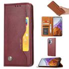 For Xiaomi Mi 11 Pro Knead Skin Texture Horizontal Flip Leather Case with Photo Frame & Holder & Card Slots & Wallet(Wine Red) - 1