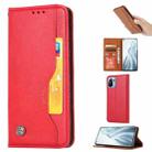 For Xiaomi Mi 11 Lite Knead Skin Texture Horizontal Flip Leather Case with Photo Frame & Holder & Card Slots & Wallet(Red) - 1