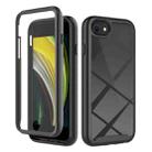 For iPhone SE 2022 / SE 2020 / 8 / 7 Starry Sky Solid Color Series Shockproof PC + TPU Case with PET Film(Black) - 1